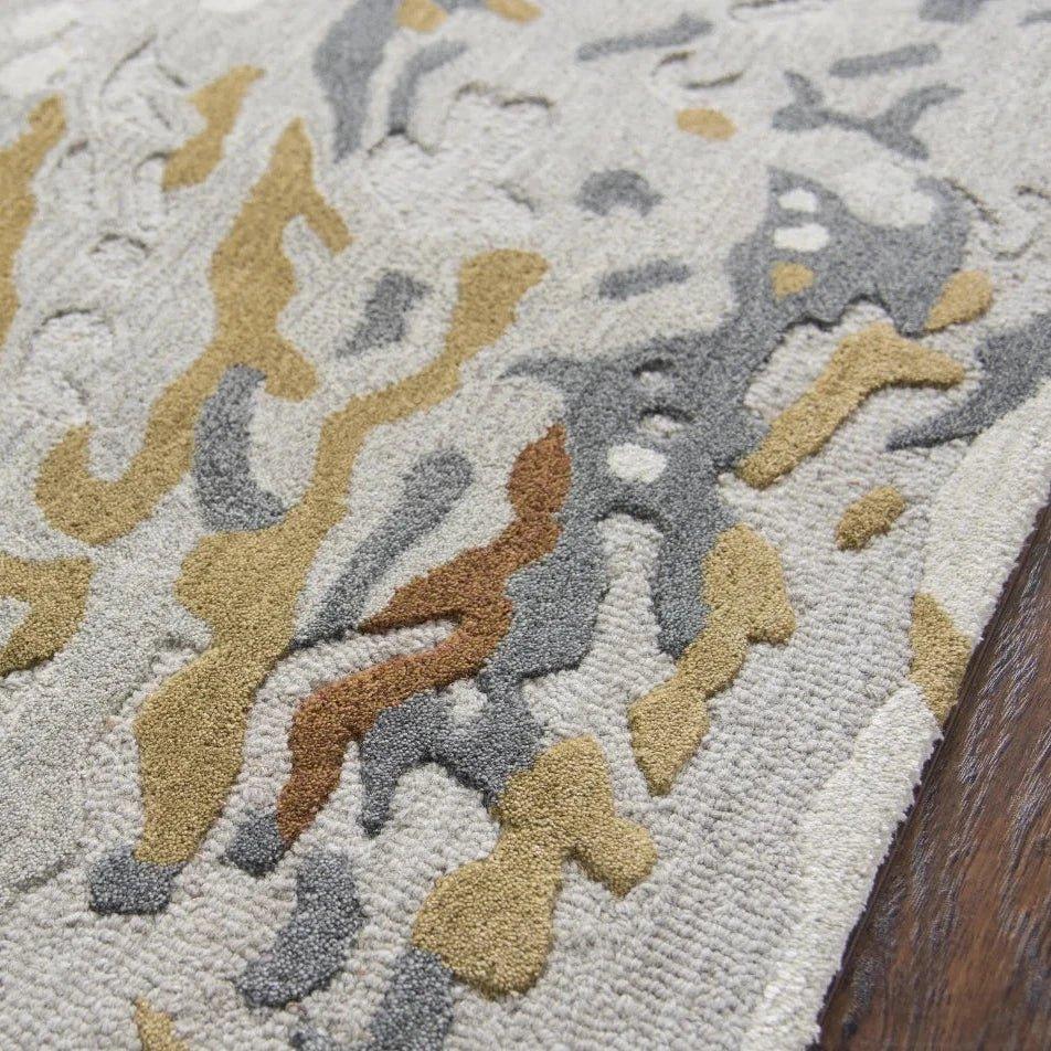 Cams Abstract Gray Large Area Rugs For Living Room - LOOMLAN - LOOMLAN - Area Rugs