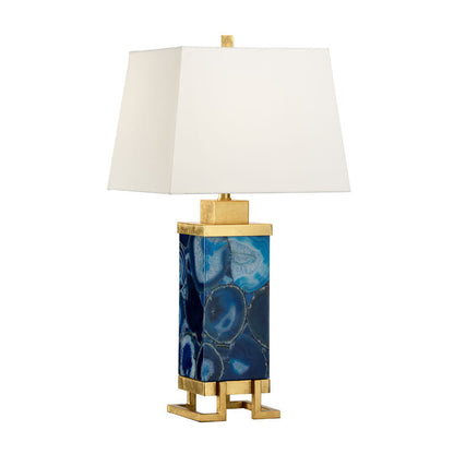 Wildwood Oceans Blue Agate Gold Leaf Finish Table Lamp