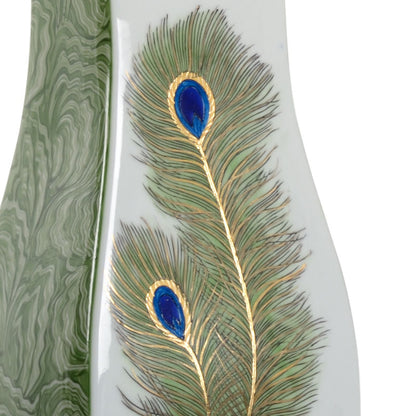 Chelsea House Peacock Feather Ceramic Body Table Lamp