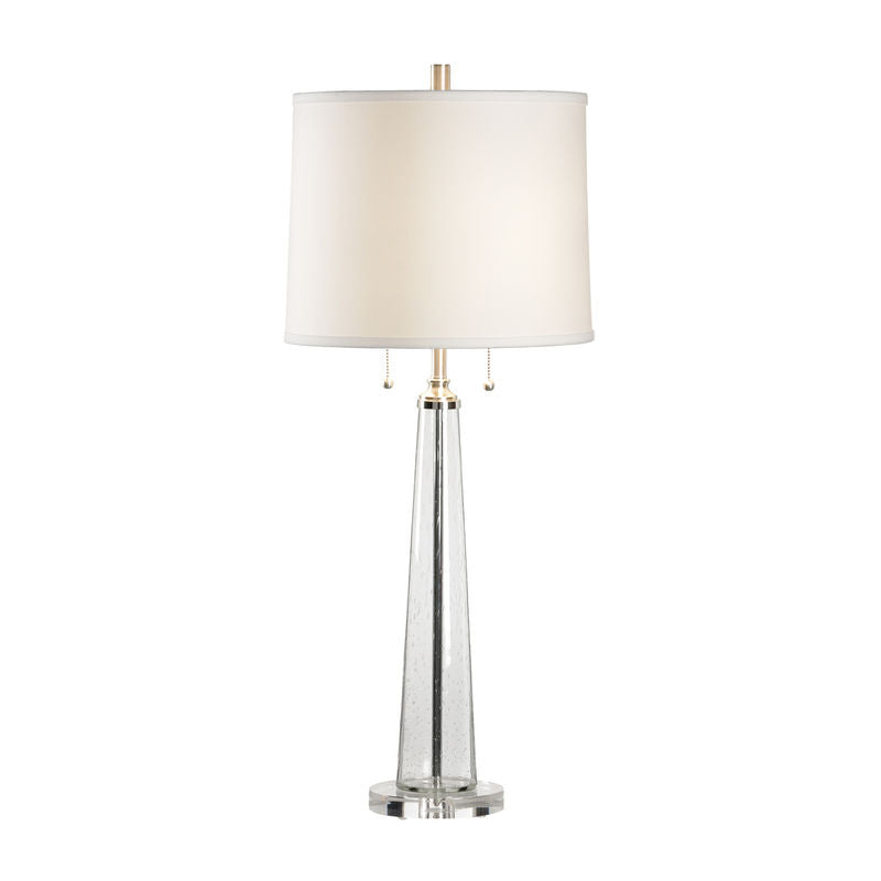 Bubble Glass Column Clear Crystal Design Table Lamp