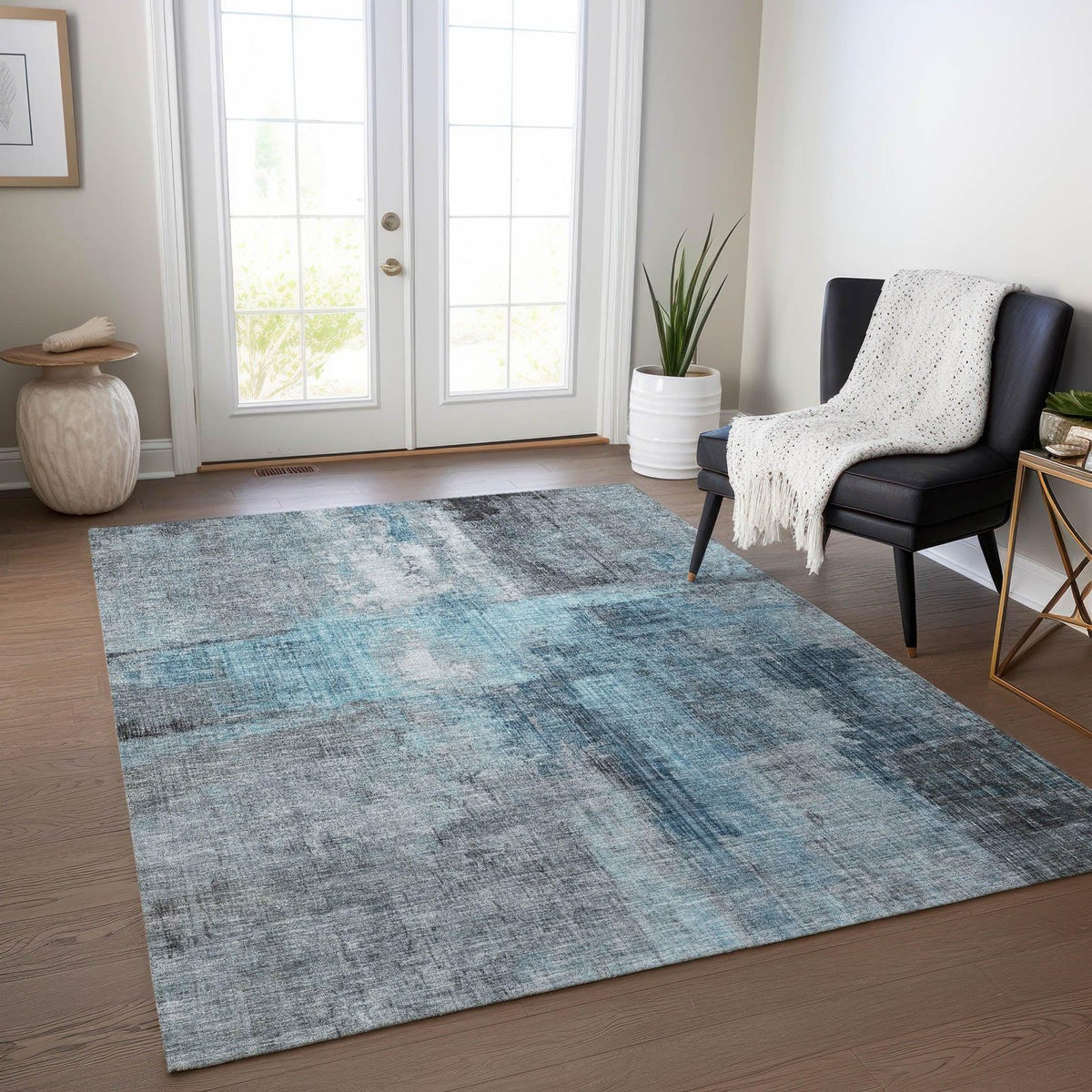 Jaelor Sky Washable Indoor-Outdoor Rug -- view 2