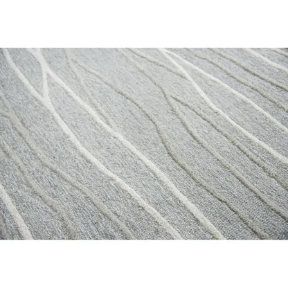 Bool Lines Gray Large Area Rugs For Living Room - LOOMLAN - LOOMLAN - Area Rugs