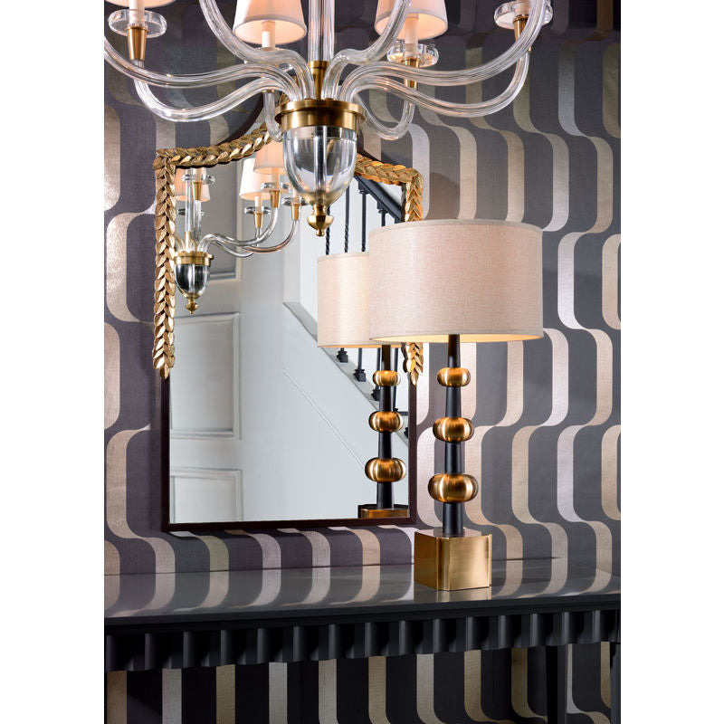 Wildwood Hudson Oval Brass Balls Table Lamp