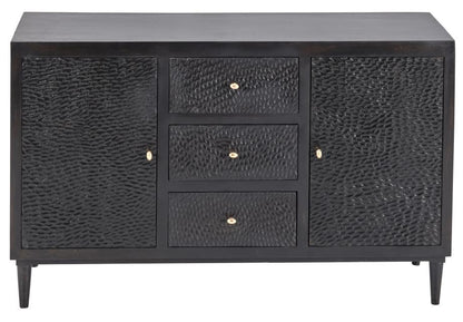 3 Drawer and 2 Door Wood Black Sideboard-Sideboards-LOOMLAN-LOOMLAN