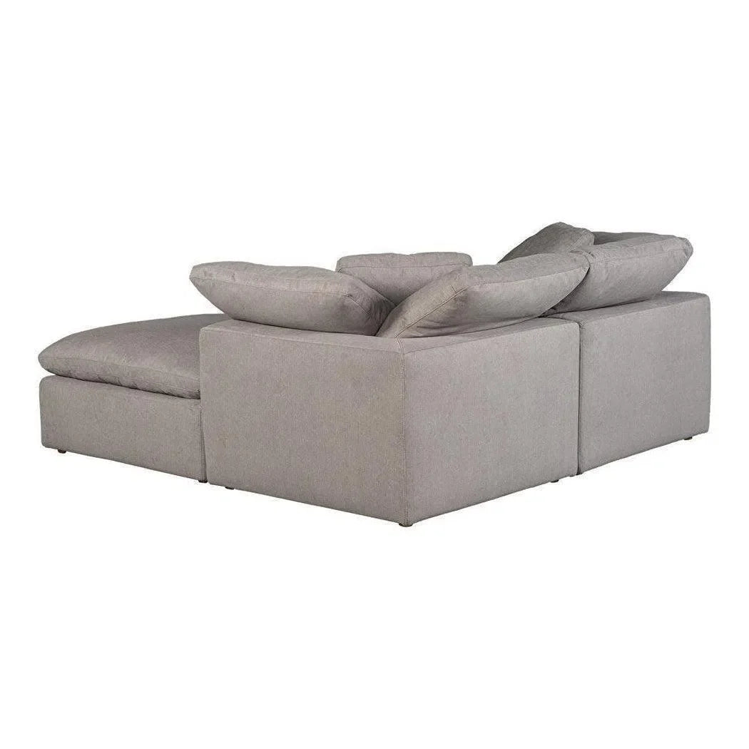 3 PC Stain Resistant Condo Grey Nook Modular Modular Sofas LOOMLAN By Moe's Home