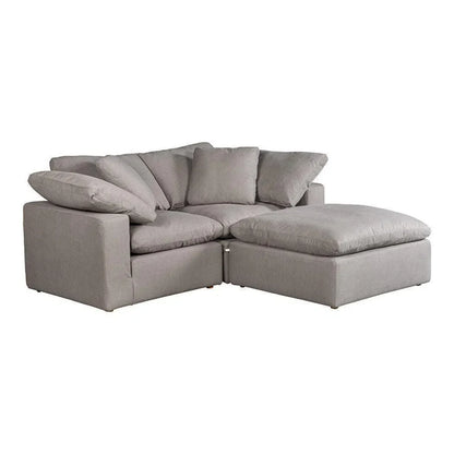 3 PC Stain Resistant Condo Grey Nook Modular Modular Sofas LOOMLAN By Moe's Home