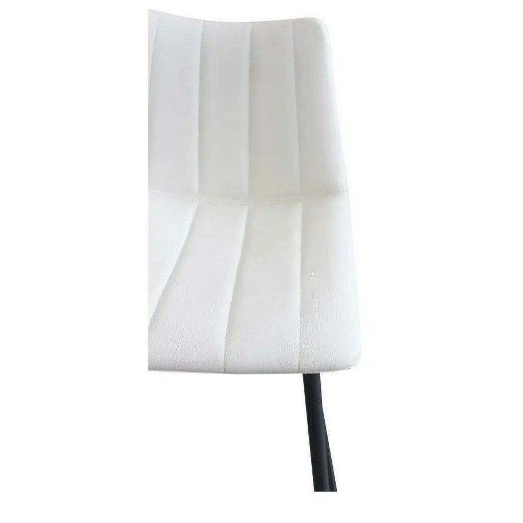 30" Barh Height Barstool Ivory (Set of 2) White Contemporary Bar Stools LOOMLAN By Moe's Home