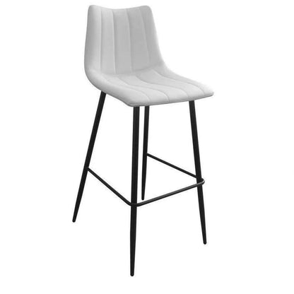 30" Barh Height Barstool Ivory (Set of 2) White Contemporary Bar Stools LOOMLAN By Moe's Home