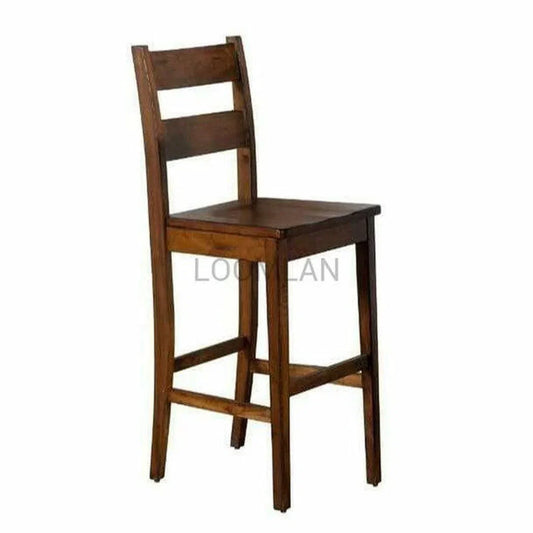 30" Rustic Modern Tuscany Ladderback Barstool with Wood Seat Bar Stools Sideboards and Things By Sunny D