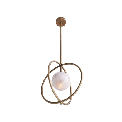 Wildwood Donata Sculptural Brass Cage Golden Pendant