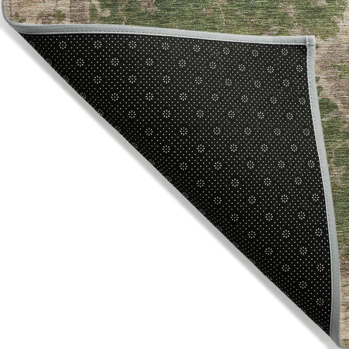 Iriaris Green Washable Indoor-Outdoor Rug