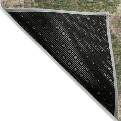 Iriaris Green Washable Indoor-Outdoor Rug