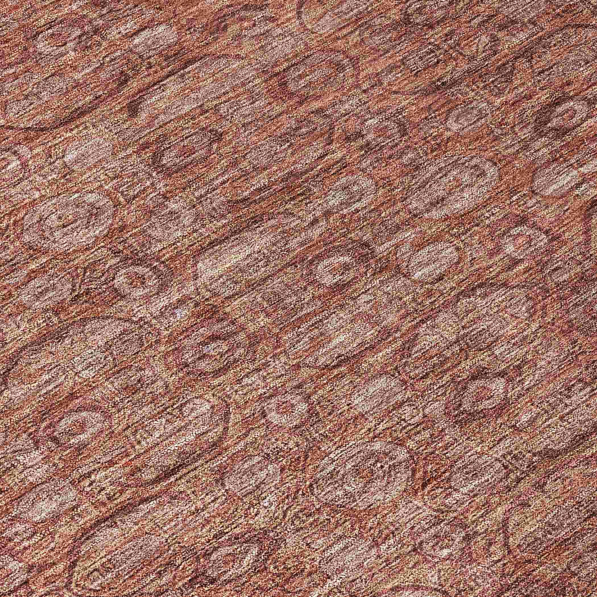 Kaelara Orange Washable Indoor-Outdoor Rug