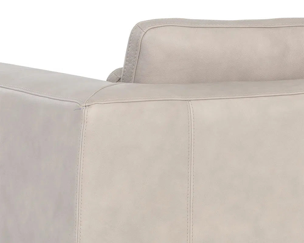 Burr Leather Upholstered Armchair