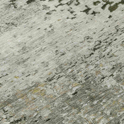 Iriain Gray Washable Indoor-Outdoor Rug