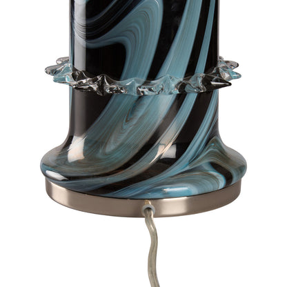 Wildwood Belluci Italian Glass Black Table Lamp