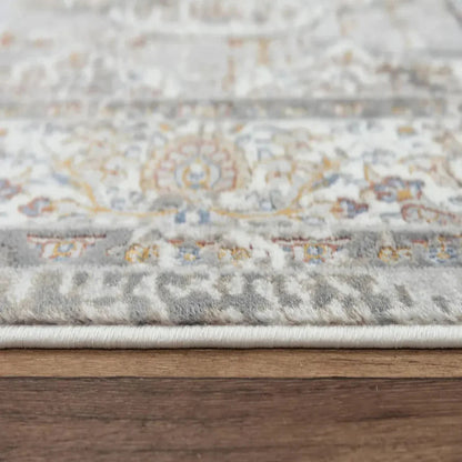 Cris Floral Medallion Gray Area Rugs For Living Room - LOOMLAN - LOOMLAN - Area Rugs