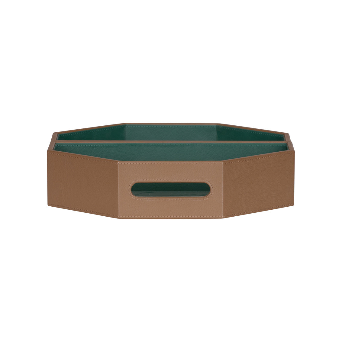 Wildwood Burke Brown Leather Tray (Set of 2)