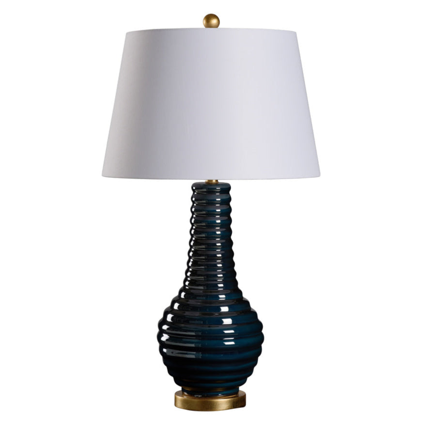 Wildwood Amelia Rich Blue Glaze Ceramic Table Lamp