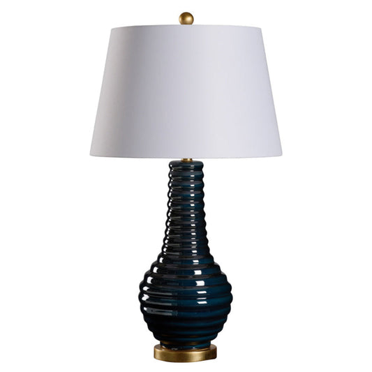 Wildwood Amelia Rich Blue Glaze Ceramic Table Lamp