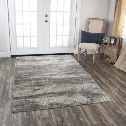 Atum Abstract Gray Large Area Rugs For Living Room -- gray