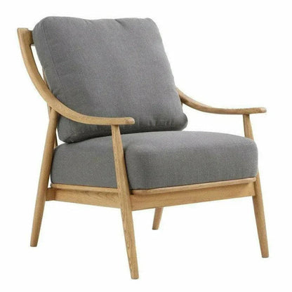 Kinsley Club Chair Stormy Grey & Natural Linen