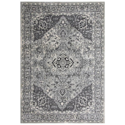 Cian Medallion Gray Kitchen Hallway Runner Rug