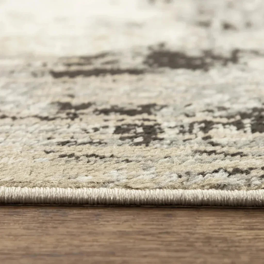 Comm Abstract Gray Kitchen Hallway Runner Rug - LOOMLAN - LOOMLAN - Area Rugs