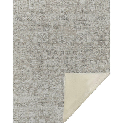 Parallel Bands Taupe Washable Indoor-Outdoor Rug
