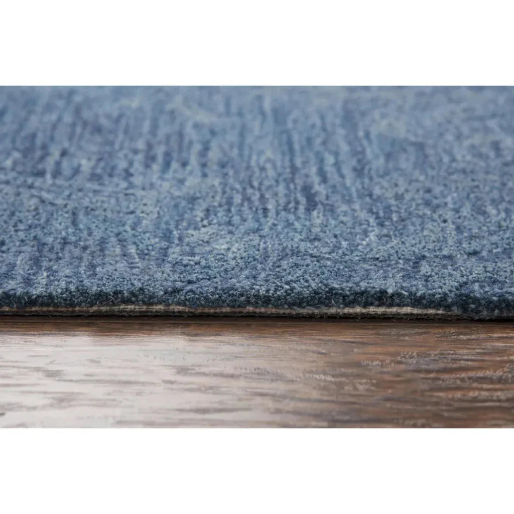 Beme Damask Blue Large Area Rugs For Living Room - LOOMLAN - LOOMLAN - Area Rugs