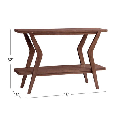 Stratton Wood Brown Sofa Table - Heirloom Quality Wood - view 7