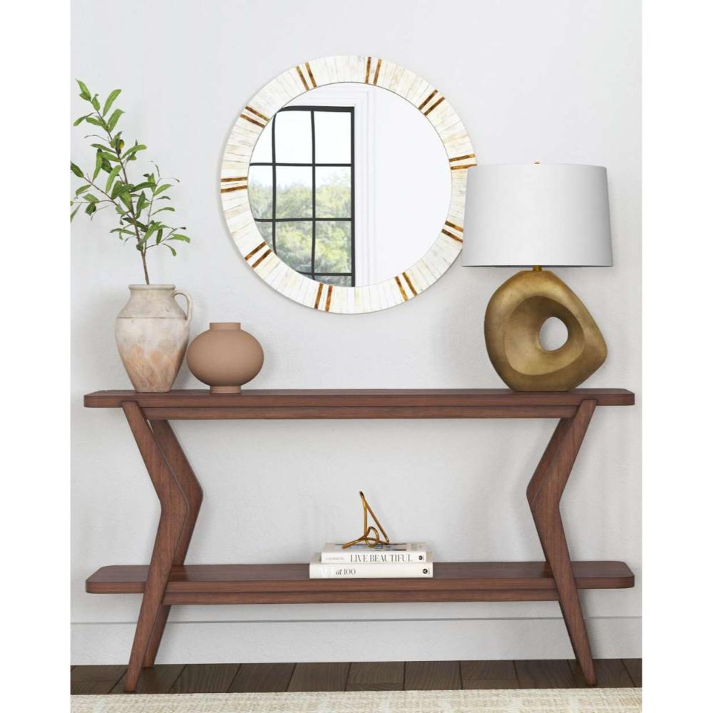 Stratton Wood Brown Sofa Table - Heirloom Quality Wood - view 2