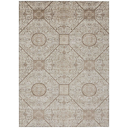 Iriora Brown Washable Indoor-Outdoor Rug