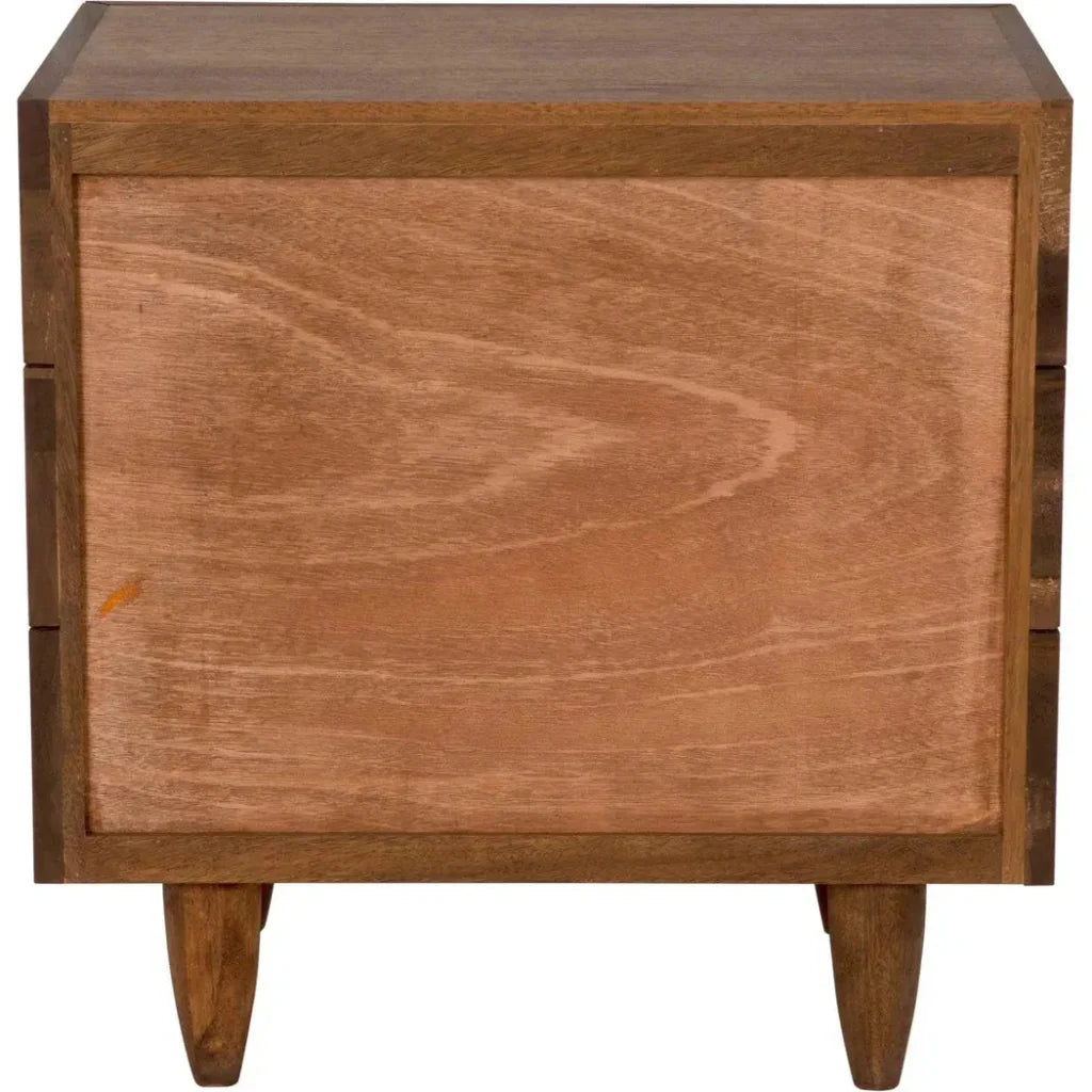 Noir David Three Drawers Side Table
