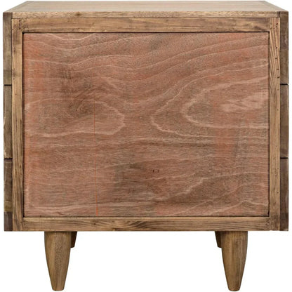 Noir David Three Drawers Side Table