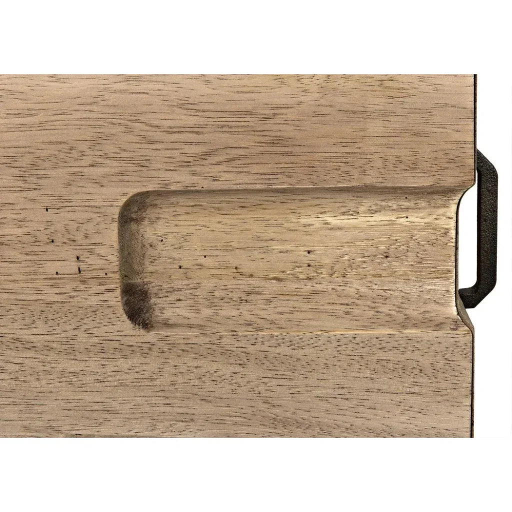 Noir David Three Drawers Side Table