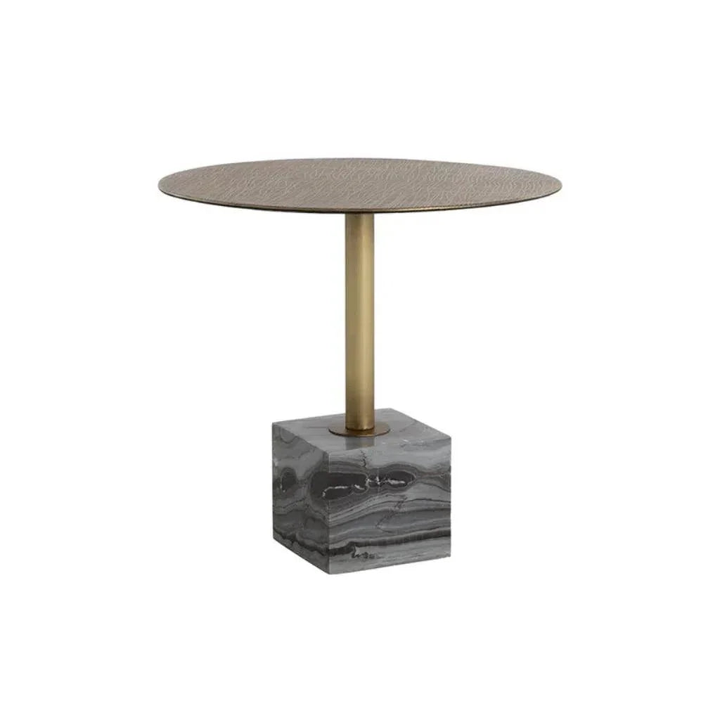 SUNPAN 32" Kata Marble Based Iron Round Bistro Table