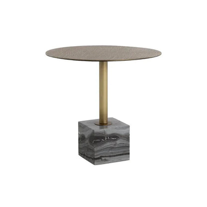 SUNPAN 32" Kata Marble Based Iron Round Bistro Table
