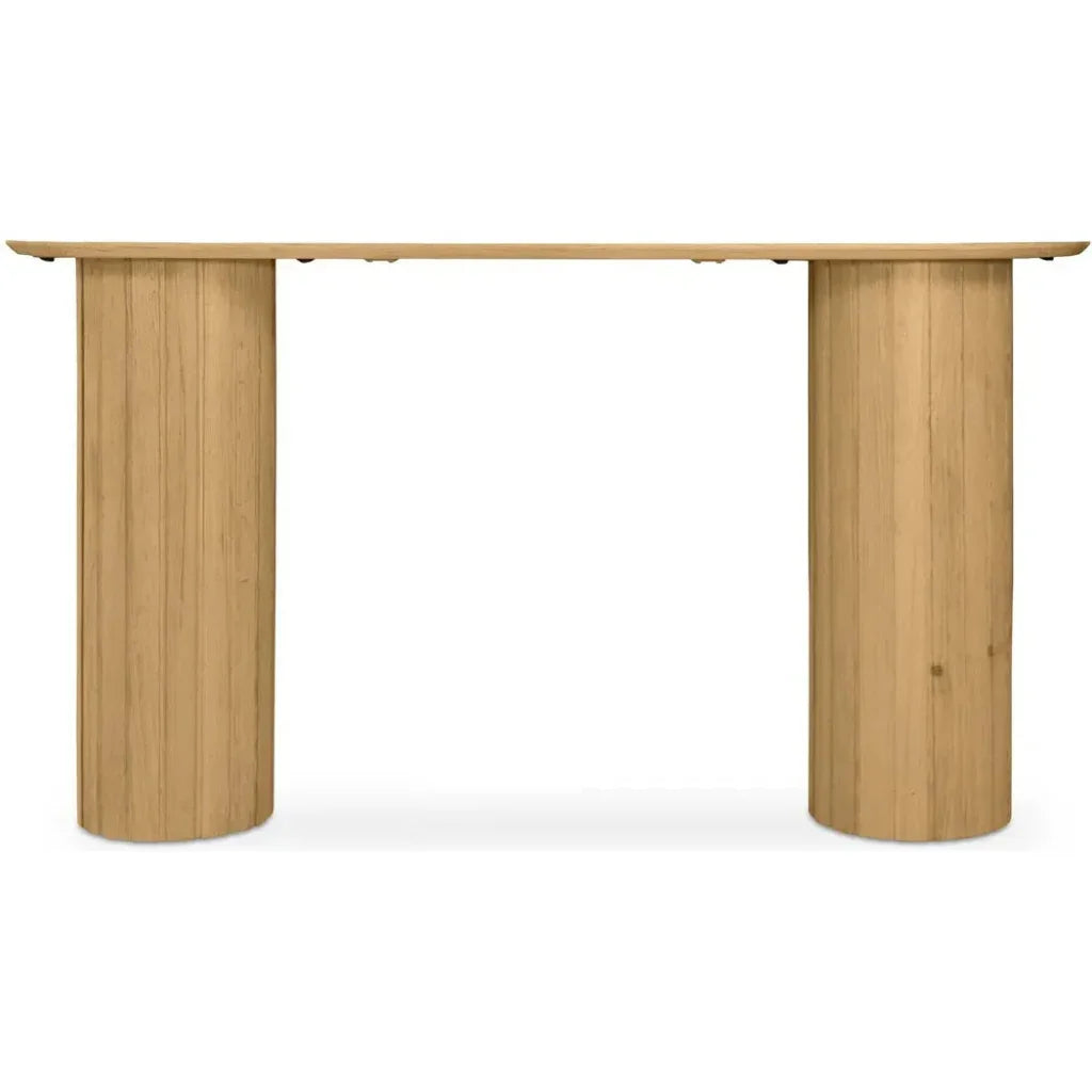 Povera Wood Oval Console Table -- view 8