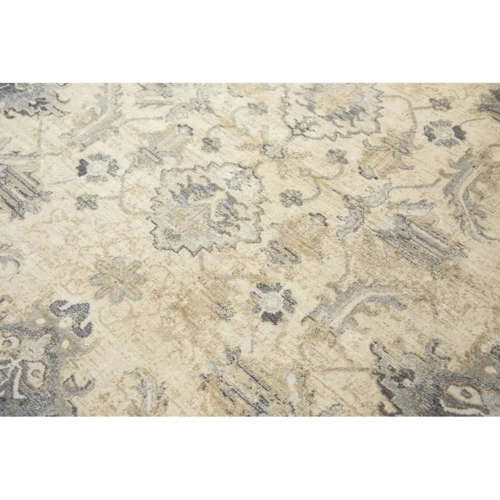 Crwt Floral Light Beige Large Area Rugs For Living Room - LOOMLAN - LOOMLAN - Area Rugs