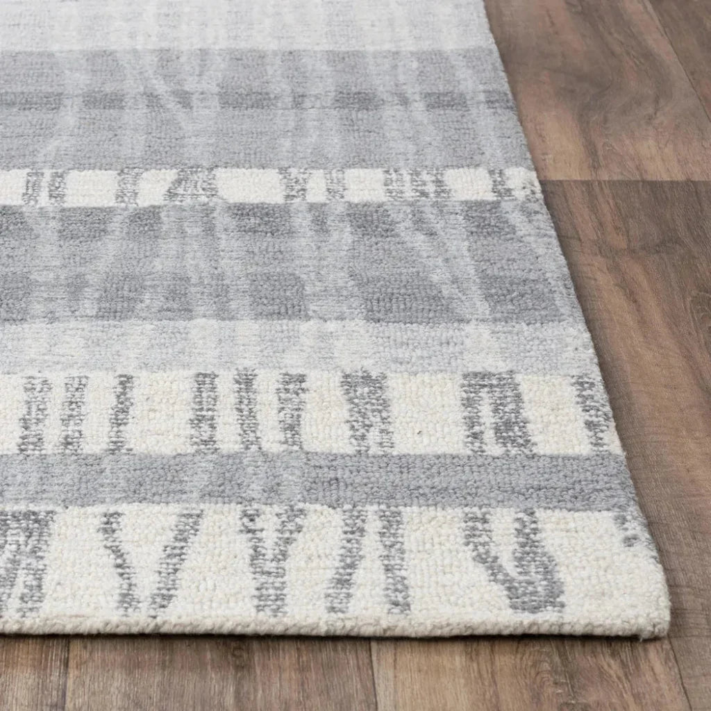 Chiu Stripe Light Gray Area Rugs For Living Room - LOOMLAN - LOOMLAN - Area Rugs