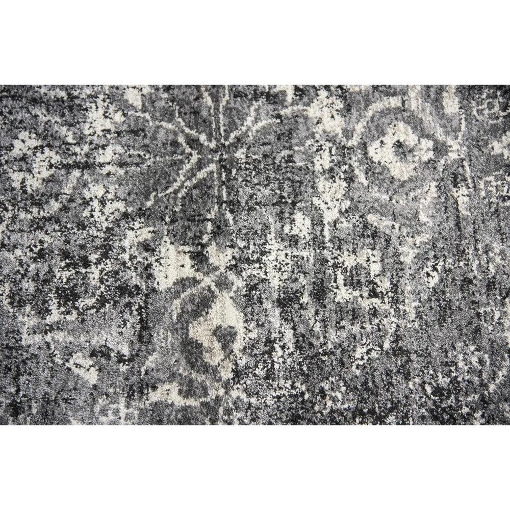Dont Central Medallion Gray Kitchen Hallway Runner Rug - LOOMLAN - LOOMLAN - Area Rugs