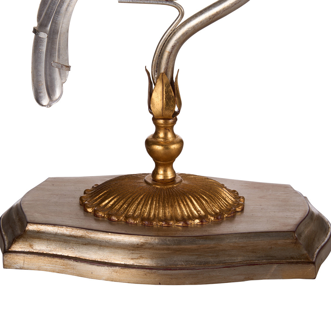 Chelsea House Crystal Bird Silver Table Lamp