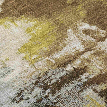 Iriara Brown Washable Indoor-Outdoor Rug