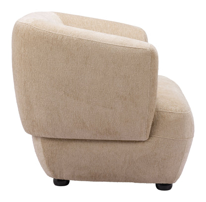 Bekker Wood Golden Beige Accent Arm Chair