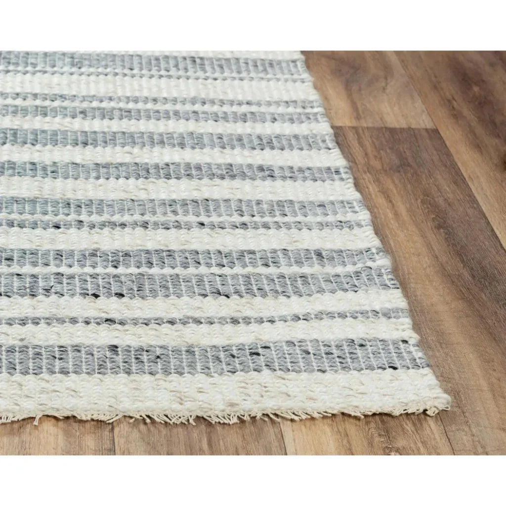Doma Stripe Gray Area Rugs For Living Room - LOOMLAN - LOOMLAN - Area Rugs