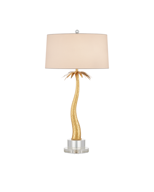 Mazari Ceramic and Metal Gold Table Lamp