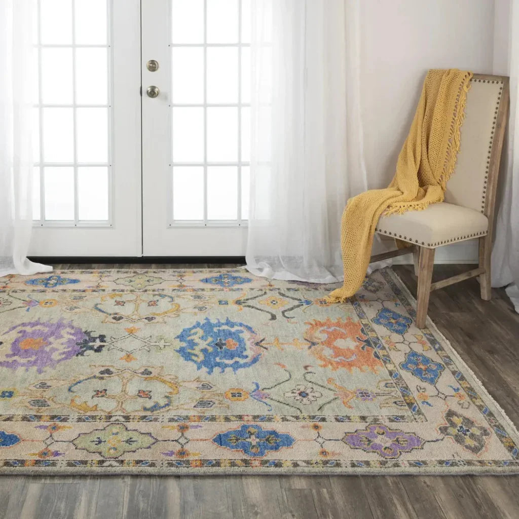 Colv Floral Gray Large Area Rugs For Living Room -- gray