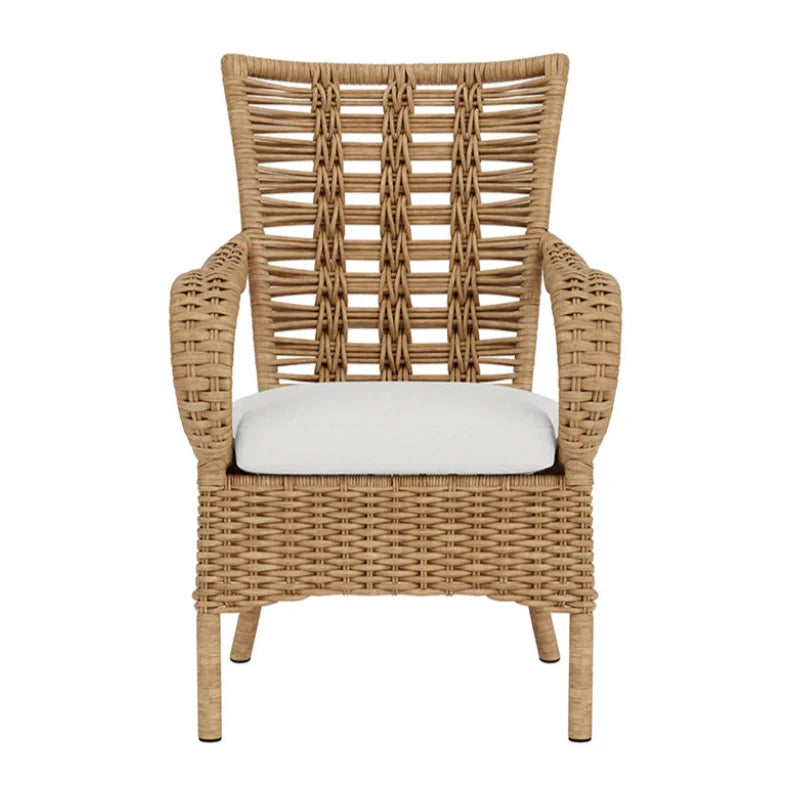 Lloyd Flanders Magnolia Brown Outdoor Dining Armchair