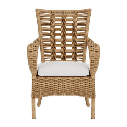 Lloyd Flanders Magnolia Brown Outdoor Dining Armchair